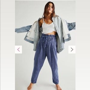 Free People Margate Pleated Trouser-Shaded Lake